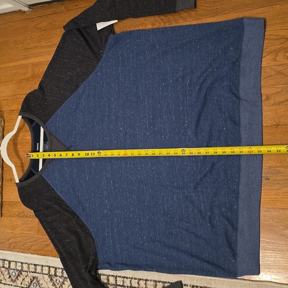 SONOMA BRAND MEN'S BIG AND TALL SOFT CREWNECK BLUE AND GRAY SHIRT SIZE 4XB - Picture 9 of 13